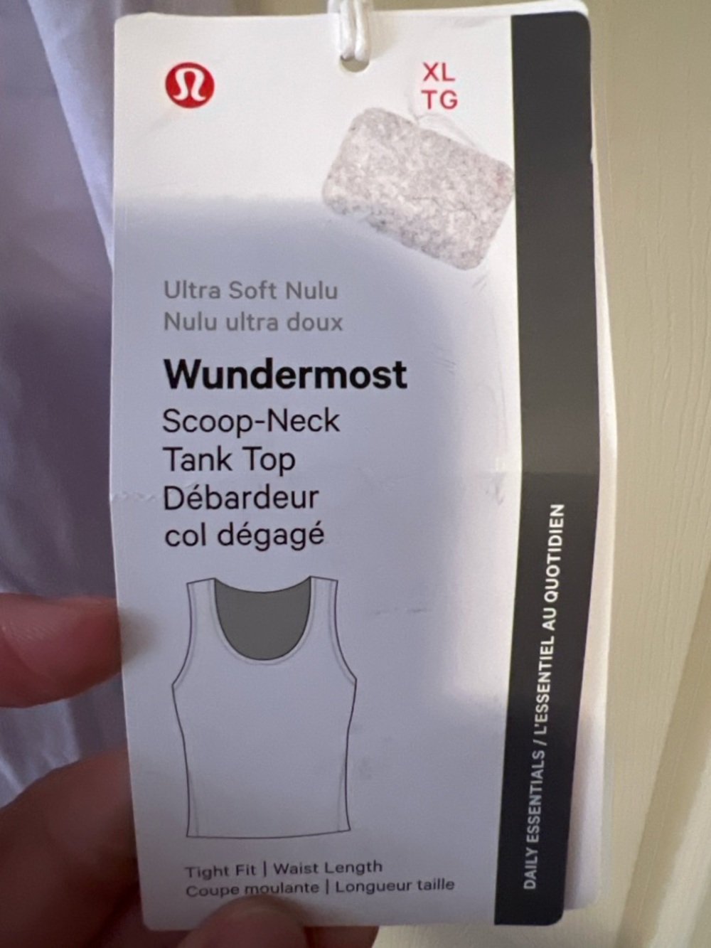 lululemon Nulu Scoop Neck Tank Lavender XL NWT Wondermost Soft Athleisure - Picture 3 of 4